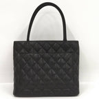 Chanel Tote Bag Medallion Caviar Leather Gold Hardware Black — view 2