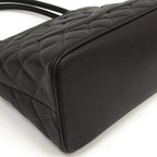 Chanel Tote Bag Medallion Caviar Leather Gold Hardware Black — view 4