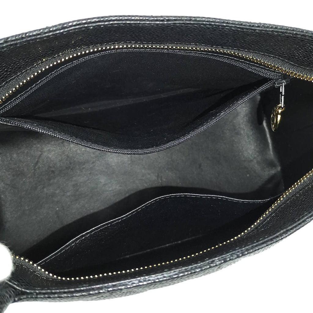 Chanel Tote Bag Medallion Caviar Leather Gold Hardware Black — view 8