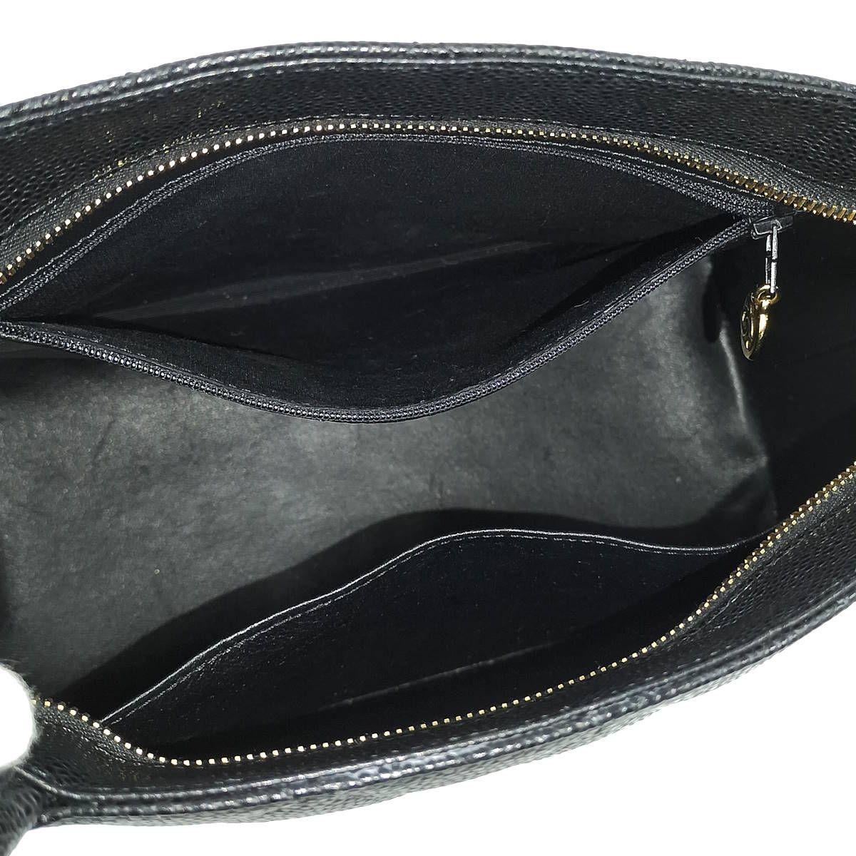 Chanel Tote Bag Medallion Caviar Leather Gold Hardware Black — view 8