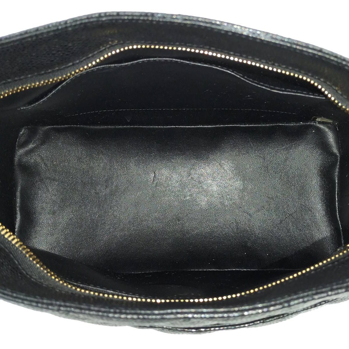 Chanel Tote Bag Medallion Caviar Leather Gold Hardware Black — view 7