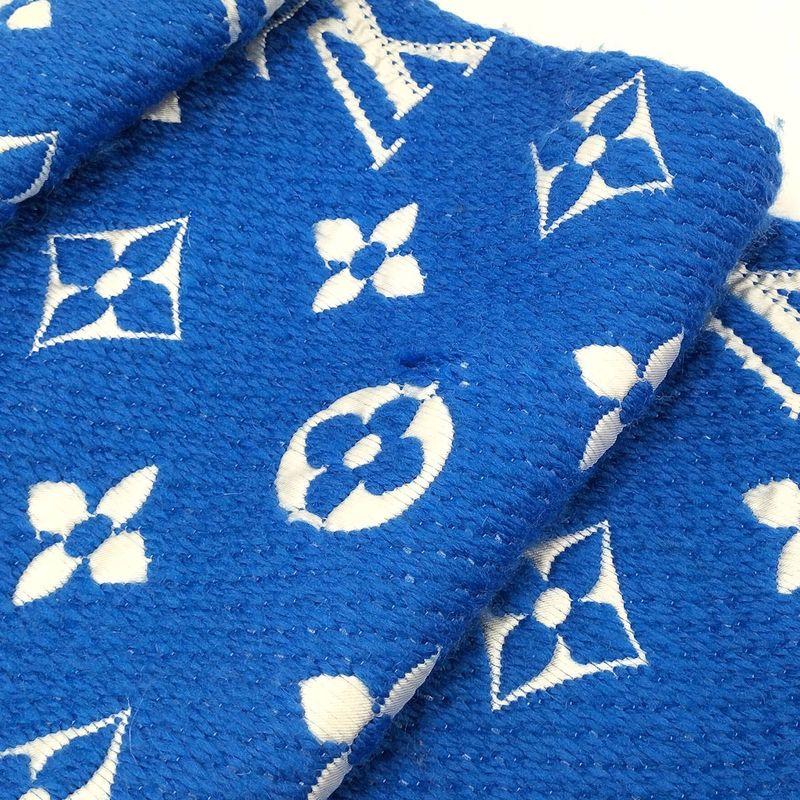 Louis Vuitton Muffler Echarpe Logomania Blue Scarf — view 9