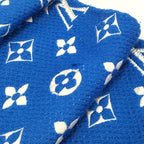 Louis Vuitton Muffler Echarpe Logomania Blue Scarf — view 9
