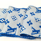 Louis Vuitton Muffler Echarpe Logomania Blue Scarf — view 6