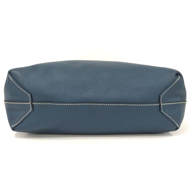 Hermes Double Sense Tote Bag Leather Blue — view 8