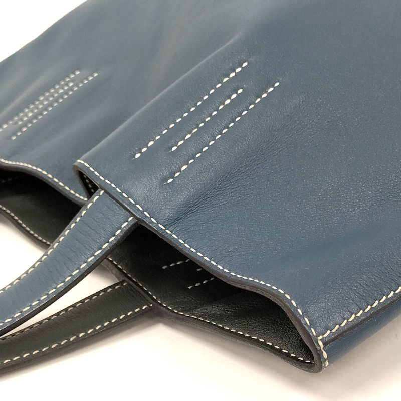 Hermes Double Sense Tote Bag Leather Blue — view 6