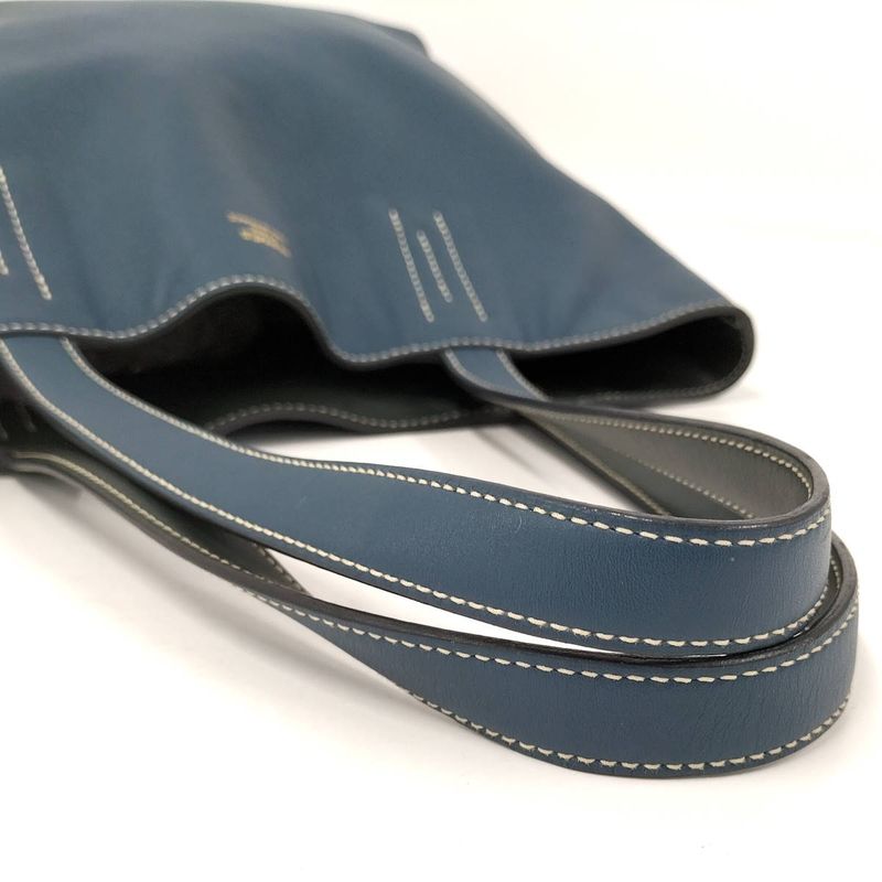 Hermes Double Sense Tote Bag Leather Blue — view 4