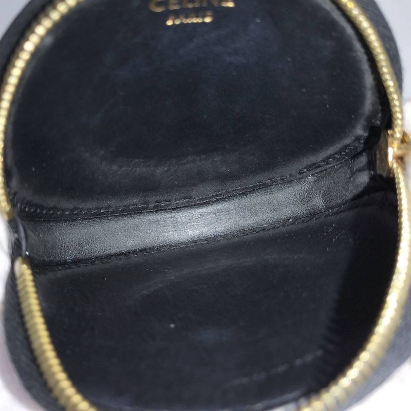 Celine Coin Case Macadam Dark Brown Leather