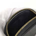 Celine Coin Case Macadam Dark Brown Leather