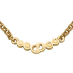 Christian Dior Necklace CD Logo Metal Rhinestone Gold Plated GP Accessories — view 3