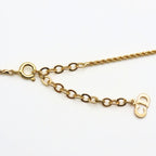 Christian Dior Necklace CD Logo Metal Gold GP Plated Accessories — view 9