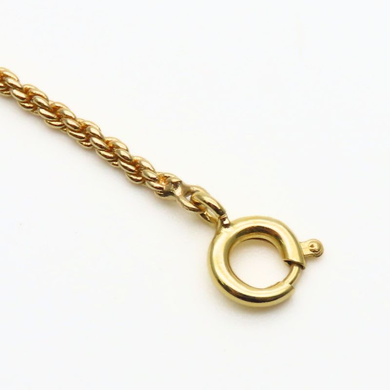 Christian Dior Necklace CD Logo Metal Gold GP Plated Accessories — view 8