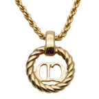 Christian Dior Necklace CD Logo Metal Gold GP Plated Accessories — view 3