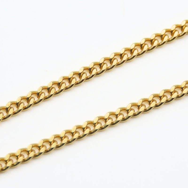 Christian Dior Necklace CD Logo Metal Rhinestone Gold Plated GP Accessories — view 7