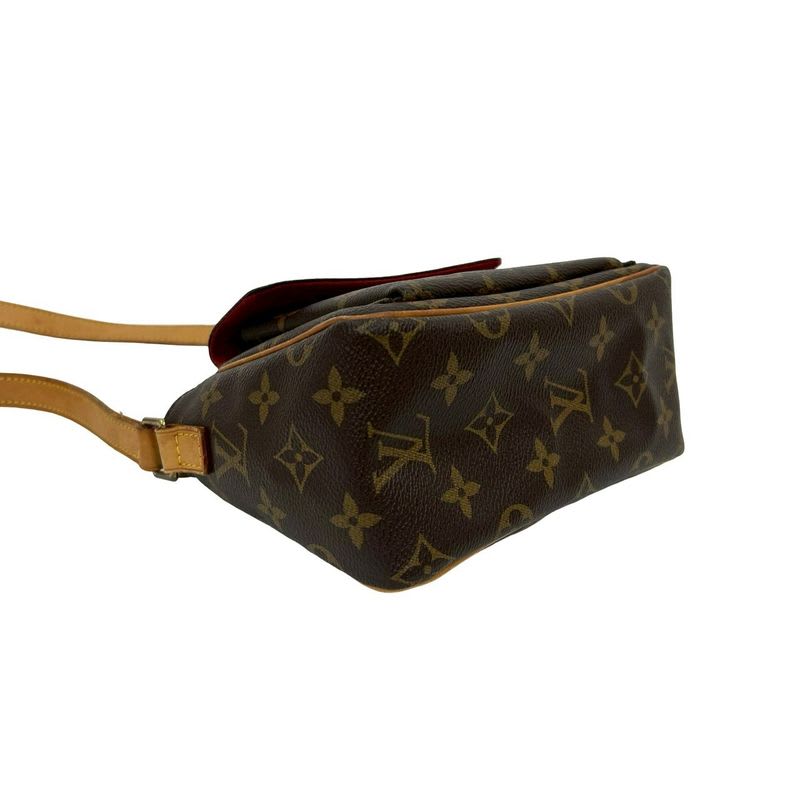 Louis Vuitton PM Monogram Leather Mini Shoulder Bag Pochette Sacoche Brown 09494 — view 8