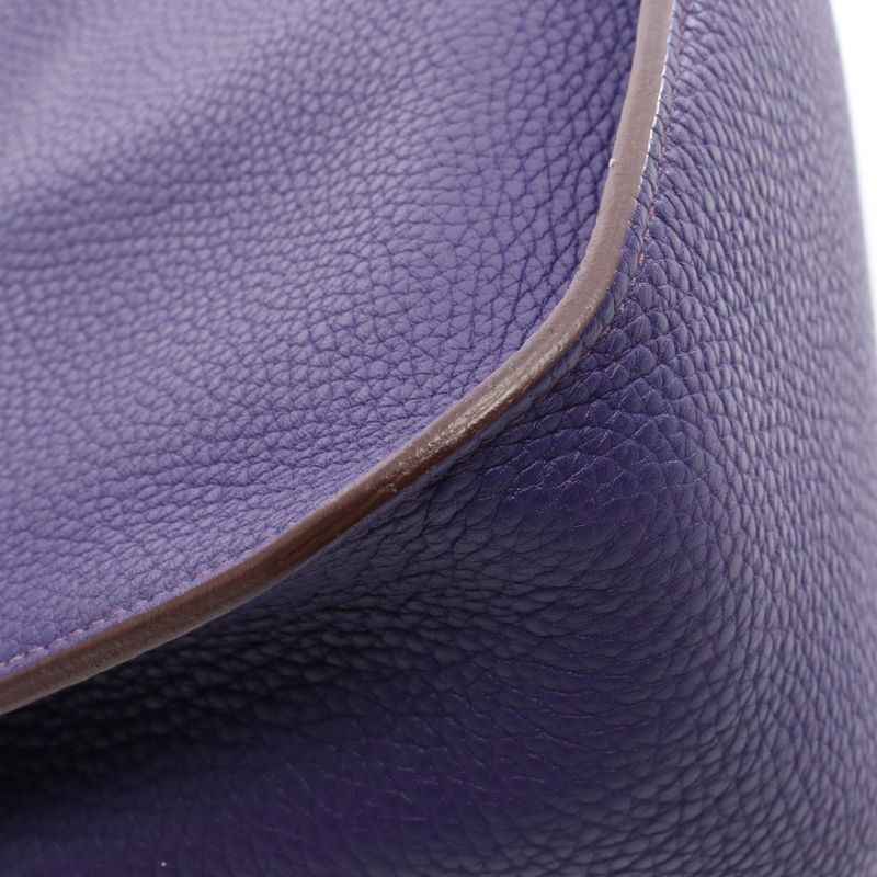Hermes Shoulder Bag Gypsiere 28 Iris Leather — view 7