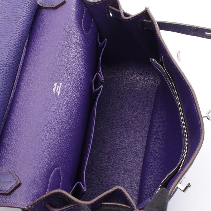 Hermes Shoulder Bag Gypsiere 28 Iris Leather — view 3