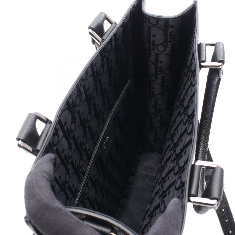 Dior Tote Bag Safari North South 1 umj Black Leather — view 3
