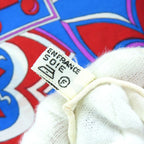 Hermes 100% Silk Paisley Motif All-over Pattern Shawl Scarf Ivory Red Blue — view 6