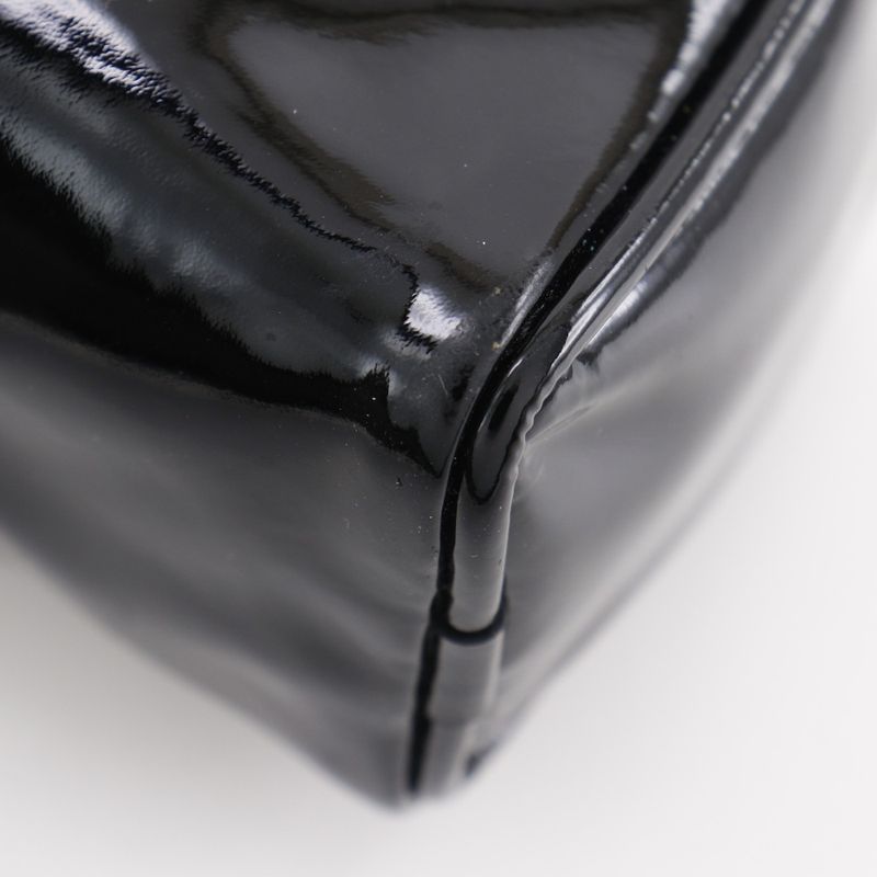 Chanel Camellia Enamel Black Pouch — view 7