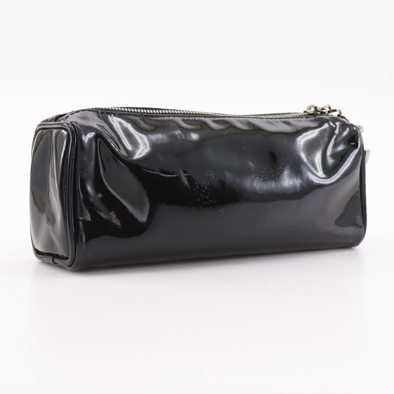 Chanel Camellia Enamel Black Pouch — view 3