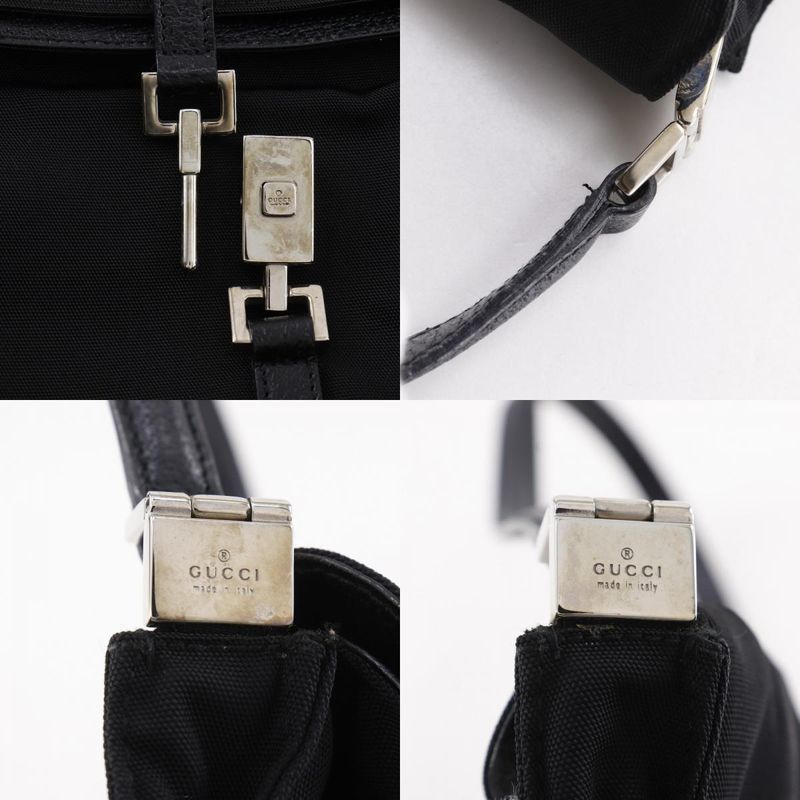 Gucci Jackie 001.3734.200047 Nylon Canvas Black Shoulder Bag — view 9