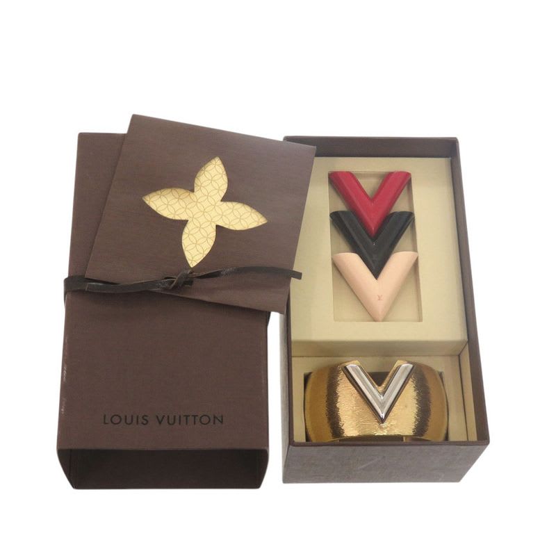 Louis Vuitton Cuff Essential V Colorama Bangle Metal Gold Bracelet — view 3