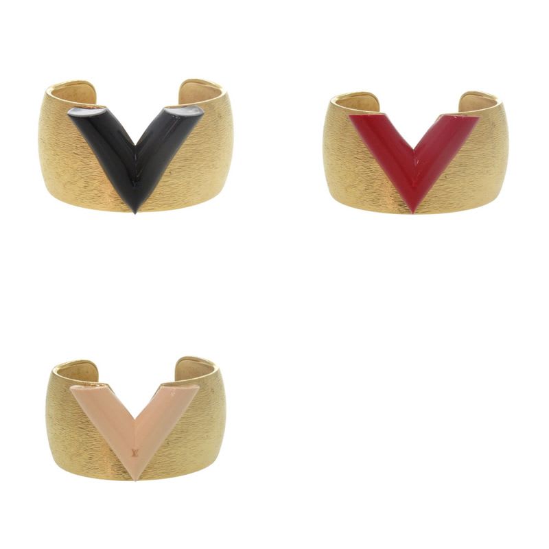 Louis Vuitton Cuff Essential V Colorama Bangle Metal Gold Bracelet — view 8