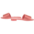 Chanel Flat Sandals Coco Mark Satin Pink 0424 — view 6