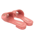 Chanel Flat Sandals Coco Mark Satin Pink 0424 — view 7