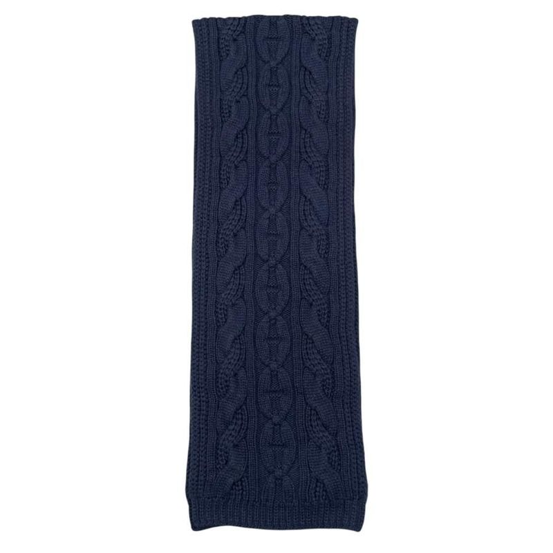 Hermes Muffler Cable Maillon T 04 Cashmere Knit Marine Navy Scarf — view 4