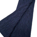 Hermes Muffler Cable Maillon T 04 Cashmere Knit Marine Navy Scarf — view 5