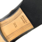 Gucci Loafers Leather Shoes Flat Horsebit Bee Star Embroidery — view 8