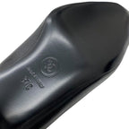 Chanel Boots Short Shoes Leather Velor Black Logo — view 8