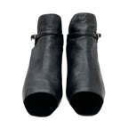Chanel Boots Short Shoes Leather Velor Black Logo — view 2