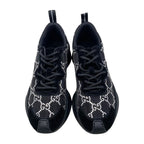 Gucci Sneakers RUN GG Crystal 34 1 2 Size Mesh Suede Rhinestone Black — view 5