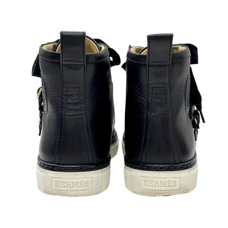 Hermes Lennox Sneakers High Cut Exlibris Studs Collier de Chien Leather — view 5