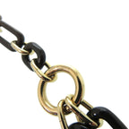 Hermes Resille Buffalo Horn GP Black Long Necklace 0252 — view 7