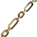 Hermes Resille Buffalo Horn GP Black Long Necklace 0252 — view 9