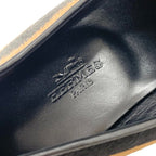 Hermes Paris Loafers Flat Shoes Moccasins Zebra Hhardware Haraco Brown — view 7