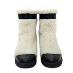 Chanel Boots Short Shoes Shearling White Black Coco Mark Logo — view 2