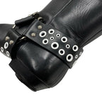 Louis Vuitton Rhapsody Line Boots Short Shoes Leather Black White Hole — view 9