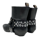 Louis Vuitton Rhapsody Line Boots Short Shoes Leather Black White Hole — view 4