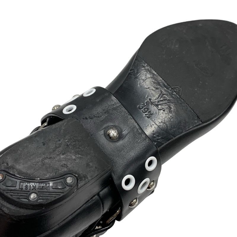 Louis Vuitton Rhapsody Line Boots Short Shoes Leather Black White Hole — view 8