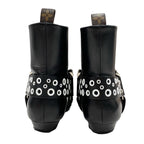 Louis Vuitton Rhapsody Line Boots Short Shoes Leather Black White Hole — view 5