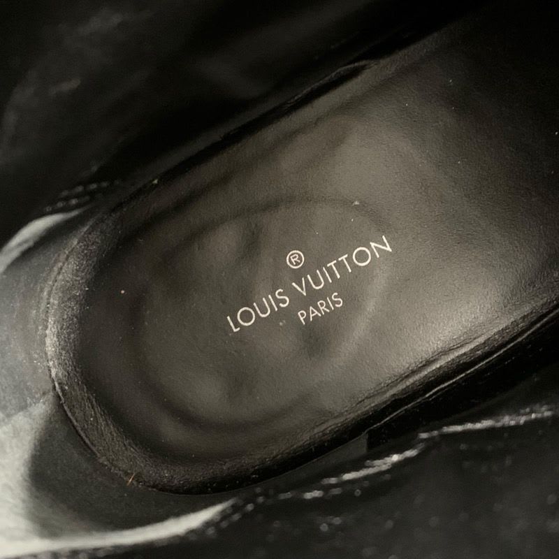 Louis Vuitton Rhapsody Line Boots Short Shoes Leather Black White Hole — view 7