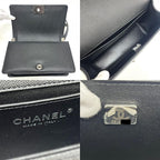 Chanel Shoulder Bag Boy 25 Caviar Leather Black — view 8