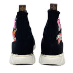 Louis Vuitton Black Heart Line Sneakers Shoes Socks Patch Knit — view 5