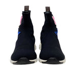 Louis Vuitton Black Heart Line Sneakers Shoes Socks Patch Knit — view 2