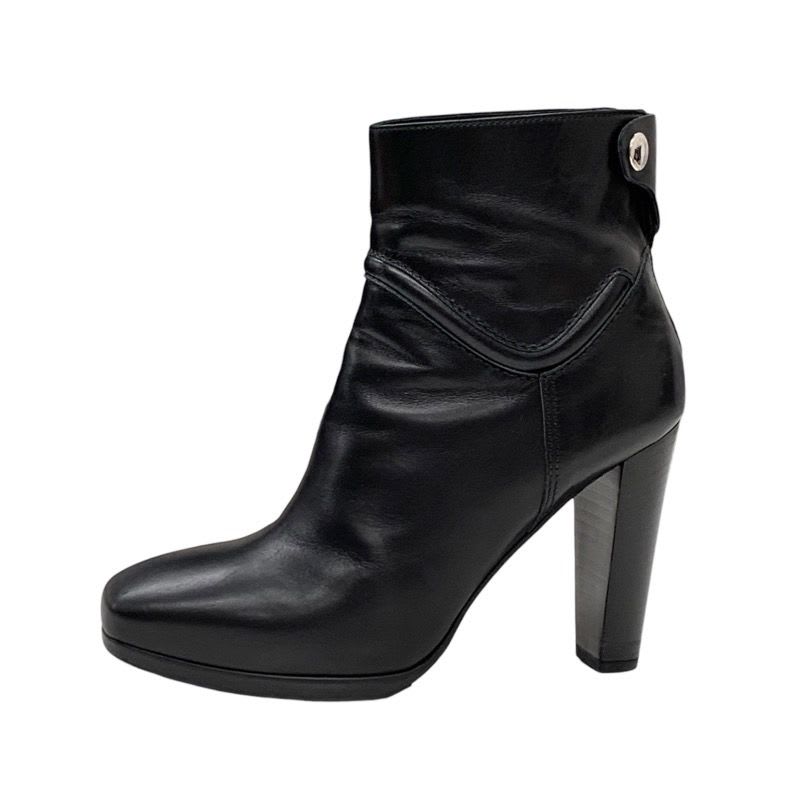 Hermes Boots Short Shoes Leather Black — view 3